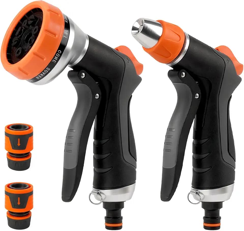 Hoofun 2 Stück Gartenbrause Spritzpistole, 10+2 Funktionen Gartenspritze