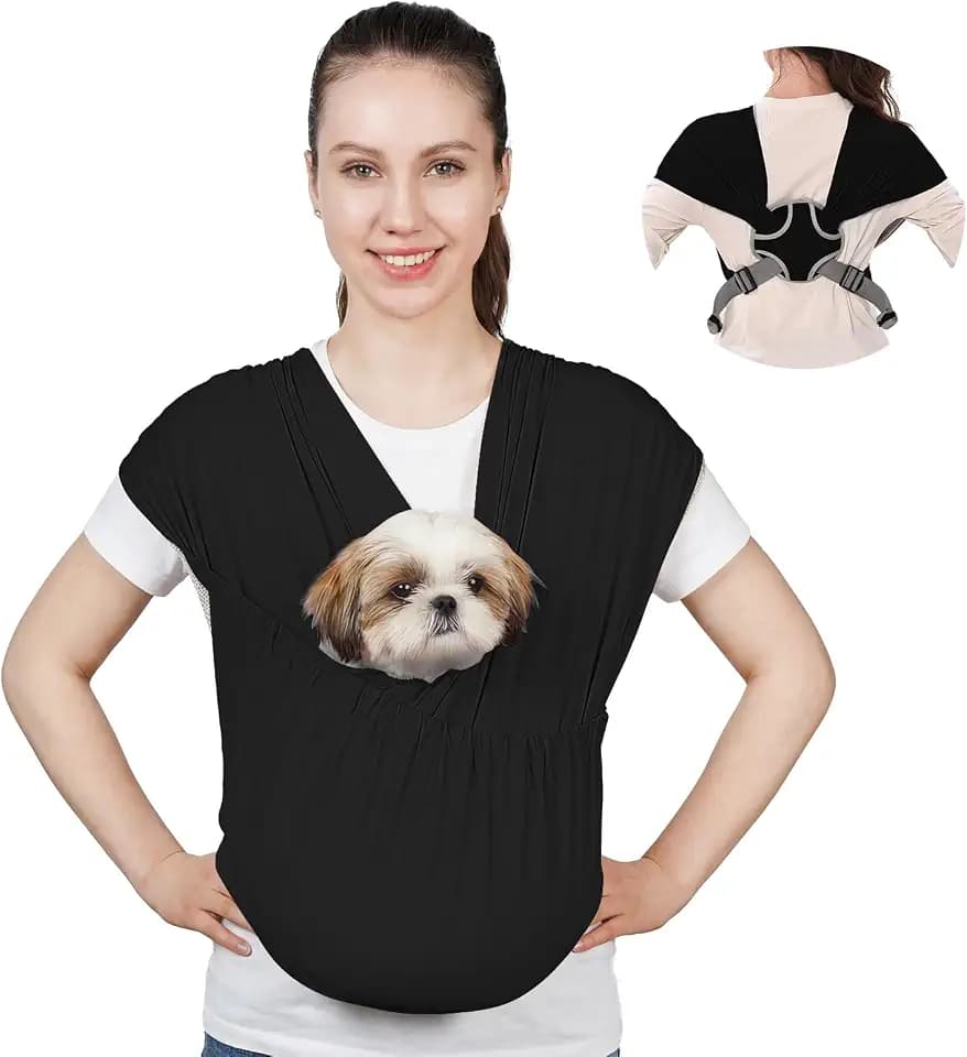 Supet Dog Sling Carrier for Small Pet, Adjustable Hands Free Front Backpack