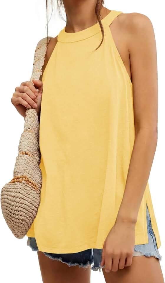 Tankaneo Womens Oversized Tank Tops Summer Casual Tie Back Sleeveless Shirt