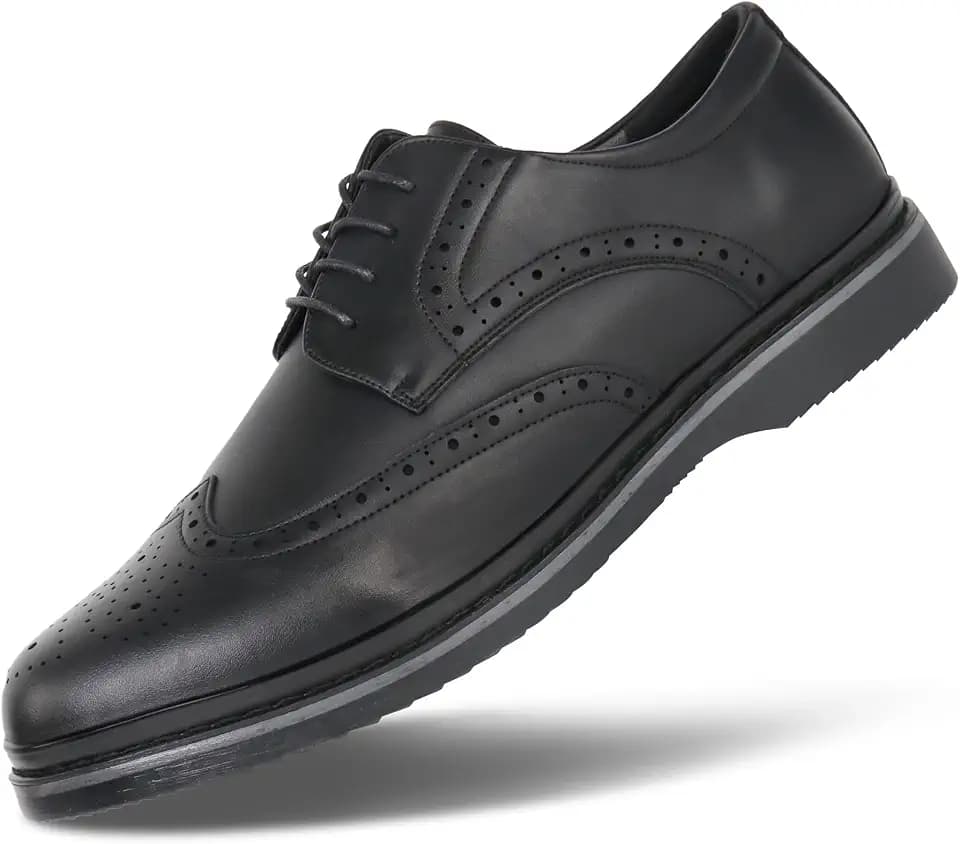 Hawkwell Men's Plus Size Wingtip Brogue Oxfords Dress Shoes US Size 13 14 15 16 17
