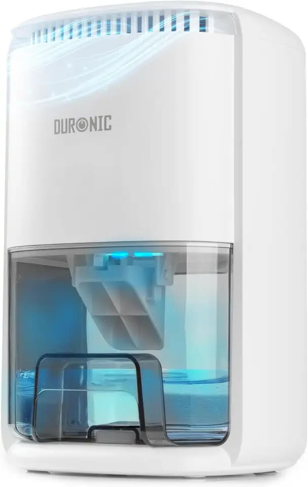 Duronic DH07 WE Luftentfeuchter, kompakter Entfeuchter mit 1l Wassertank