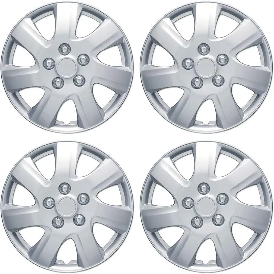 BDK (4-Pack) Premium 16" Wheel Rim Cover Hubcaps OEM Style for Toyota Camry Style Replacement Snap On Car Truck SUV Hub Cap - 16 Inch Set