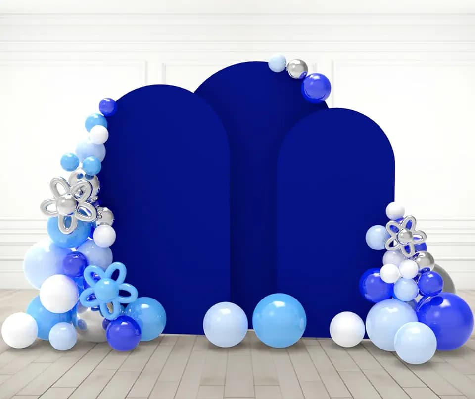 Babenest Royal Blue Wedding Arch Cover Set of 3 for Party 6.6FT/7.2FT/8FT