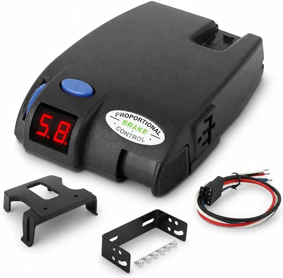 Proportional Trailer Brake Controller for 1-3 Axles, Self-Leveling & Boost