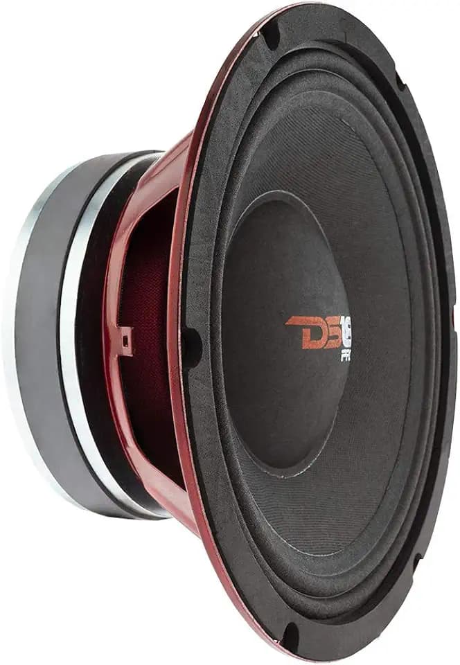 DS18 PRO-X10MBASS Loudspeaker - 10", Midbass, Red Steel Basket, 800W Max, 400W RMS, 8 Ohms - Premium Quality Audio Door Speakers for Car or Truck Stereo Sound System (1 Speaker),Classic