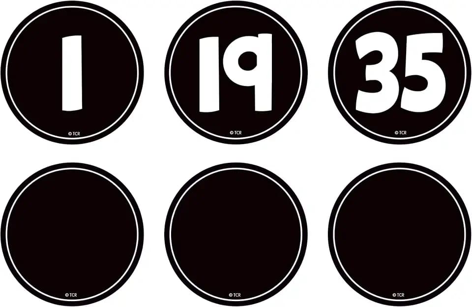 Teacher Created Resources Black and White Numbers Magnetic Accents (TCR77589)