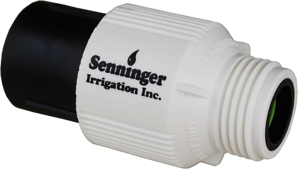 Senninger Druckminderer 25 PSI 1,9 cm (3/4 Zoll) Schlauchgewinde, Tropfbewässerung, Druckminderer, Niederfluss-Ventil – Landschaftsqualität, hohe Leistung