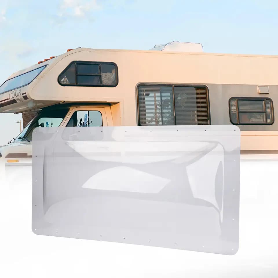 RVGUARD RV Skylight Replacement, 18" x 34", Clear, Include Screws
