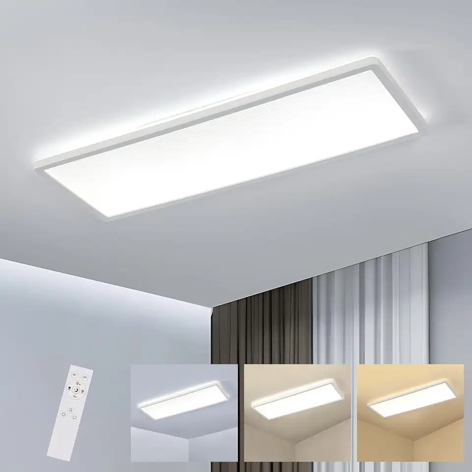 Comely LED Deckenlampe 24W Dimmbar Fernbedienung LED Panel IP44 Weiß 58CM