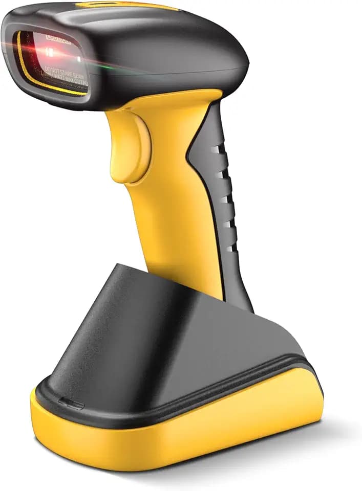 NetumScan Industrial Bluetooth QR Barcode Scanner, IP67 Waterproof & 7M Drop Proof, 2600mAh Wireless 1D 2D Bar Code Scanner with Charging Stand for Store, POS, Computer, iPhone, Android RD-1288(NS)