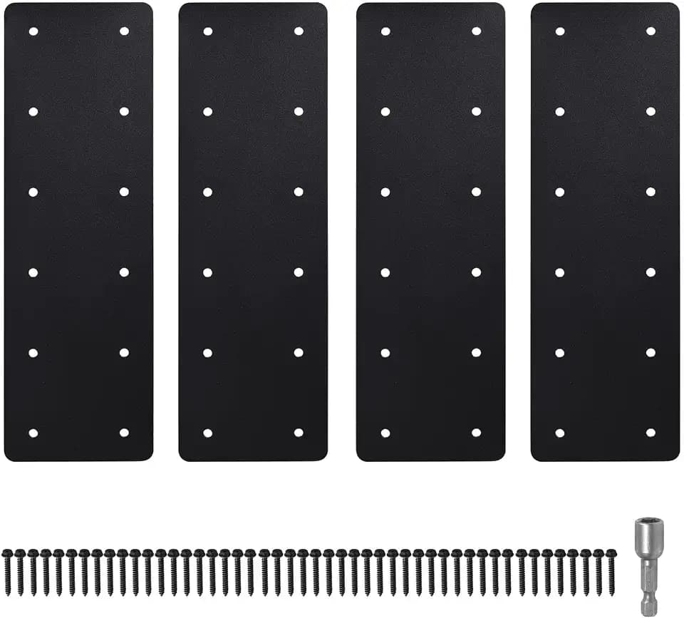 Straight Steel Plate 4PCS,15.7"x5" Mending Plate for Repair Framing