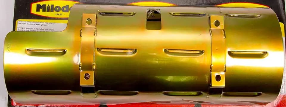 Milodon 32227 Gold Zinc Plated Louver Designed Rear Sump Windage Tray for Ford 429/460