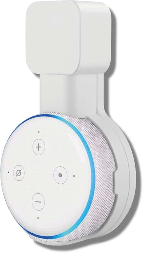 Sintron Smart Home Lautsprecher Wandhalterung Holder für Dᴏt 3. Generation Halterung Ständer mit integriertem Kabelmanagement, Ideal für Küche, Bad & Schlafzimmer, Kompatibel mit Google Mini (Weiß)