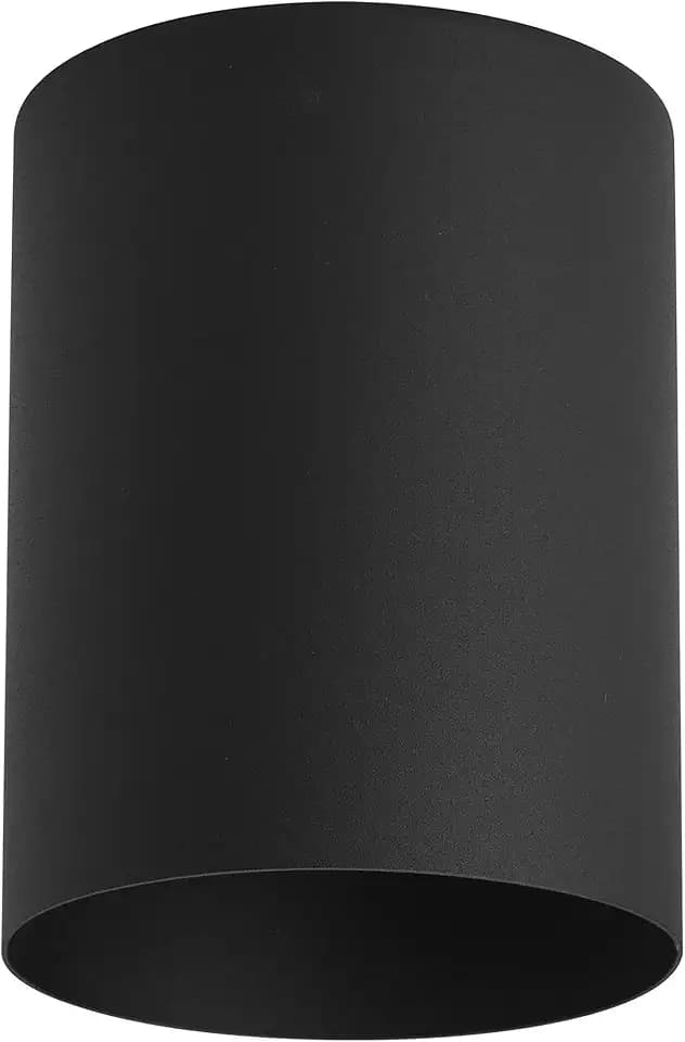 Progress Lighting 5-Inch Cylinder Outdoor Flush Mount Ceiling Light, Black