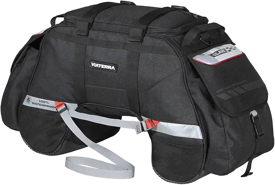 ViaTerra Claw 72L Waterproof Motorcycle Tail Bag Black