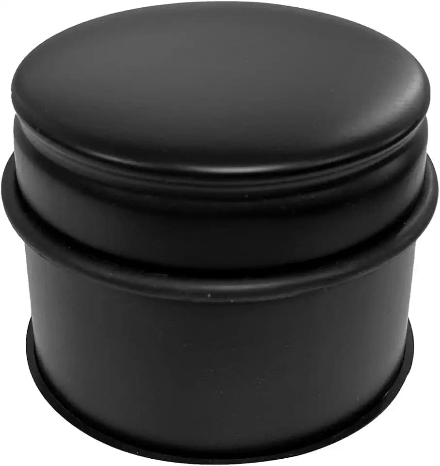 Perel Türstopper Boden, Edelstahl, 1,1 kg schwer, ohne Bohren, rutschfeste Gummiunterseite gegen Kratzer, rund schwarz matt, Ø9 x 7,5 cm, freistehender Türpuffer, für Wohnzimmer Büro Flur