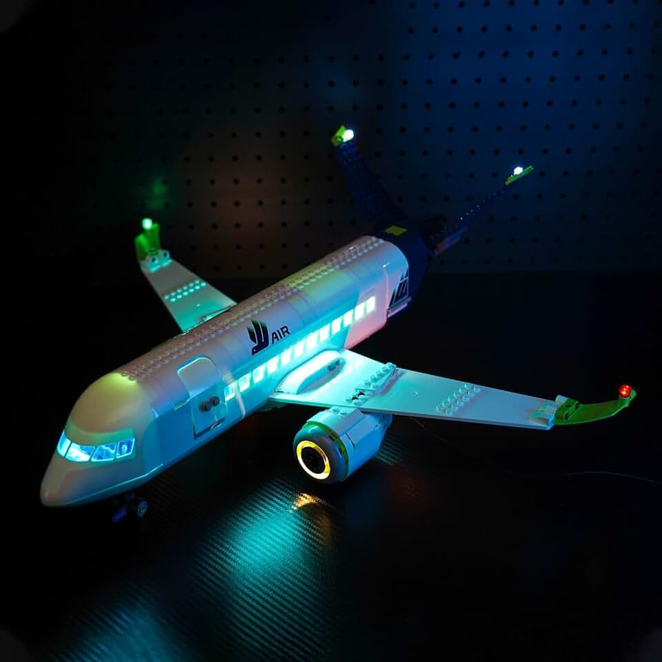 Led Licht Set Kompatibel mit Lego 60367 Passenger Airplane (Kein Modell), Dekorationsbeleuchtungsset Compatible with Lego Passenger Airplane Kreative Spielzeug
