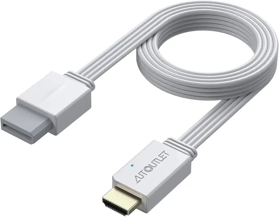 AUTOUTLET Wii to HDMI Adapter, 1080P Wii Converter Built-in 5ft HDMI Cable