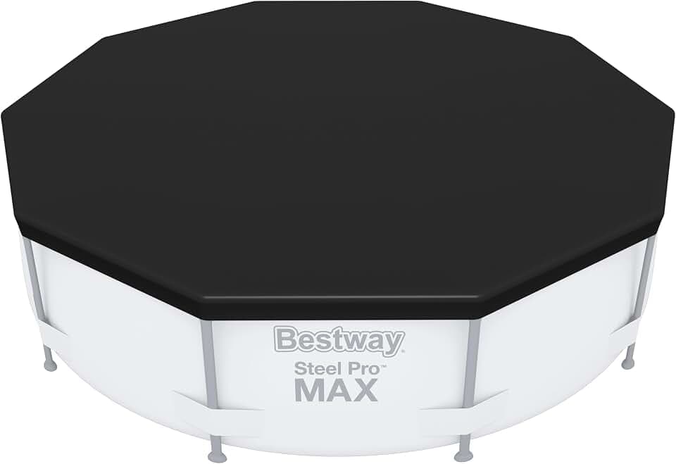 Bestway PVC-Abdeckplane Ø 305 cm, schwarz, rund