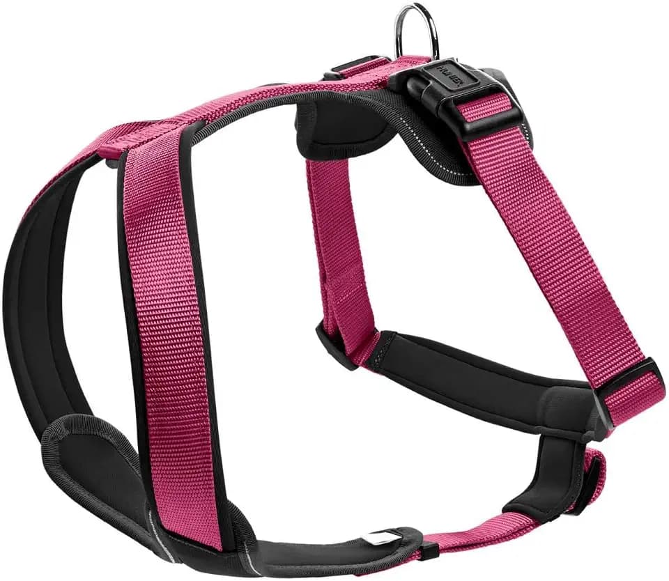 hunter Neoprene Dog Harness, Large, Raspberry/Black
