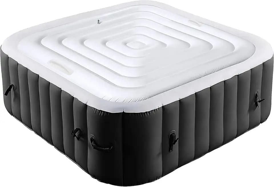5.3 Ft Inflatable Hot Tub Cover, Energy Saving Bathtub Lid for Square Tub