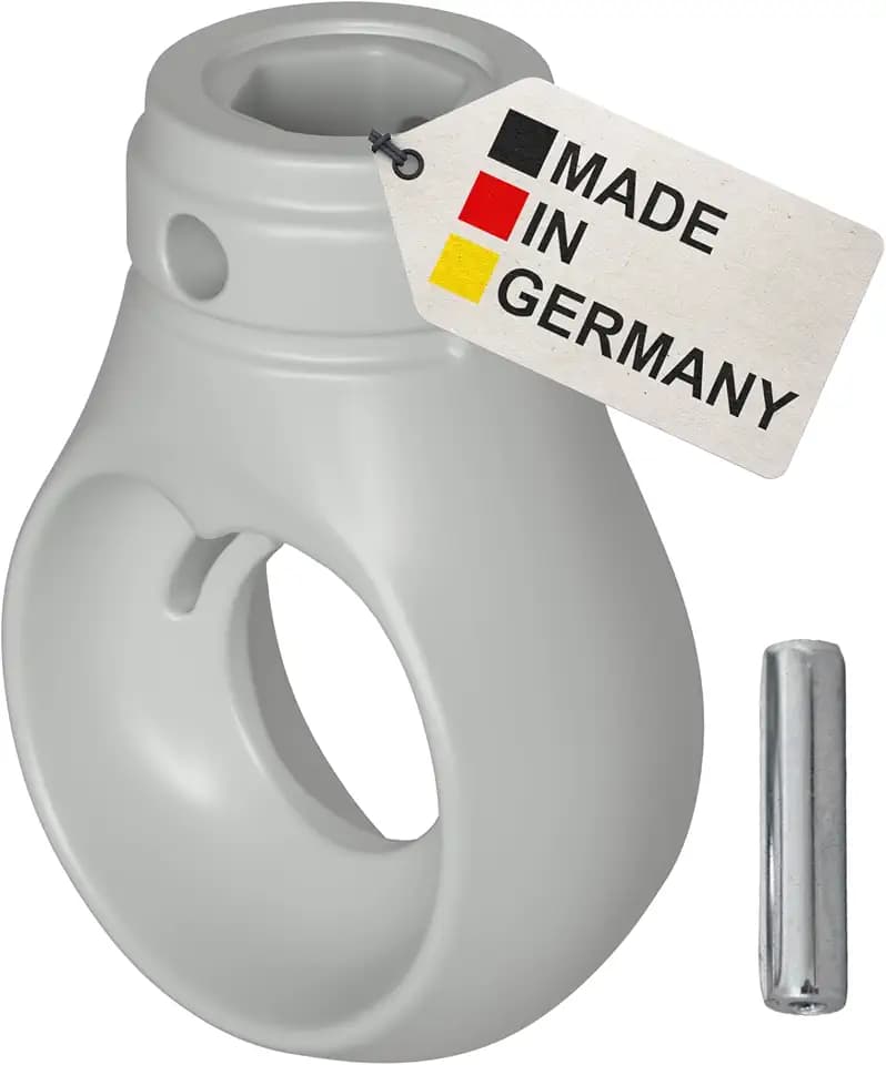 BAUHELD Markisenöse 10mm Kunststoff - Markisen-Kurbel Kugel-Haken - Grau