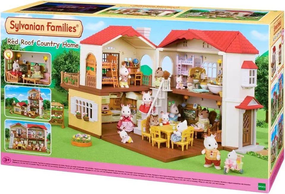 Sylvanian Families 5302 Stadthaus mit Licht - Puppenhaus, Mehrfarbig