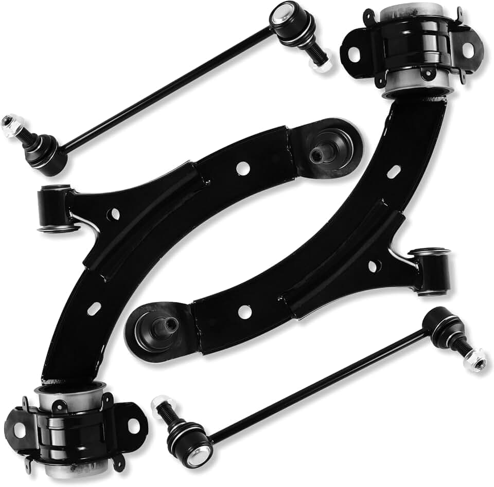 4pc Front Lower Control Arm Ball Joint Stabilizer Sway Bar Link Assembly Compatible with Ford Mustang 2010 2011 2012 2013 2014#OE K622155 K622156 K80899