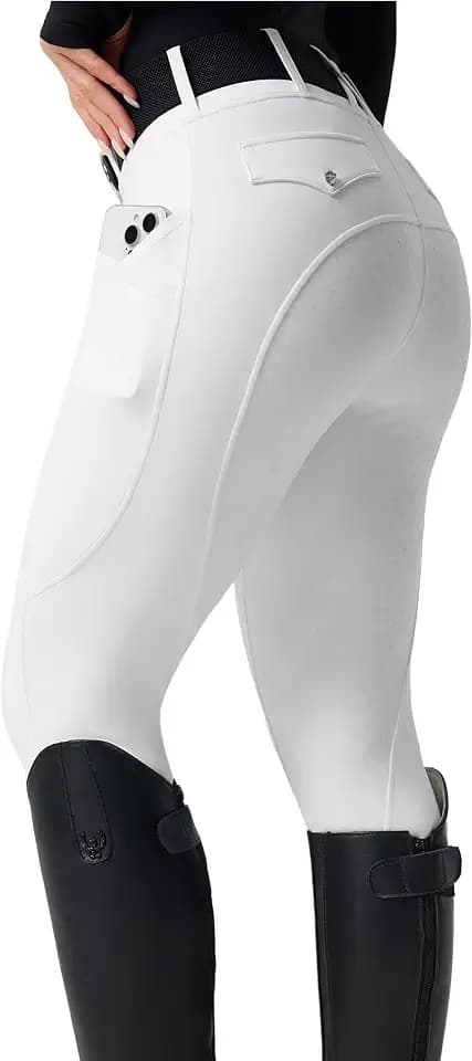 FitsT4 Sports Reithose Damen Reitleggings Vollbesatz Reithose Stretch Hosen