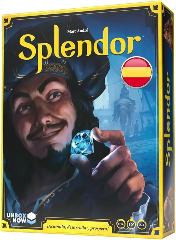 Asmodee | Splendor Strategisches Familienspiel | Ab 10 Jahren | 2 bis 4 Spieler | 30 Minuten pro Spiel | Spanisch