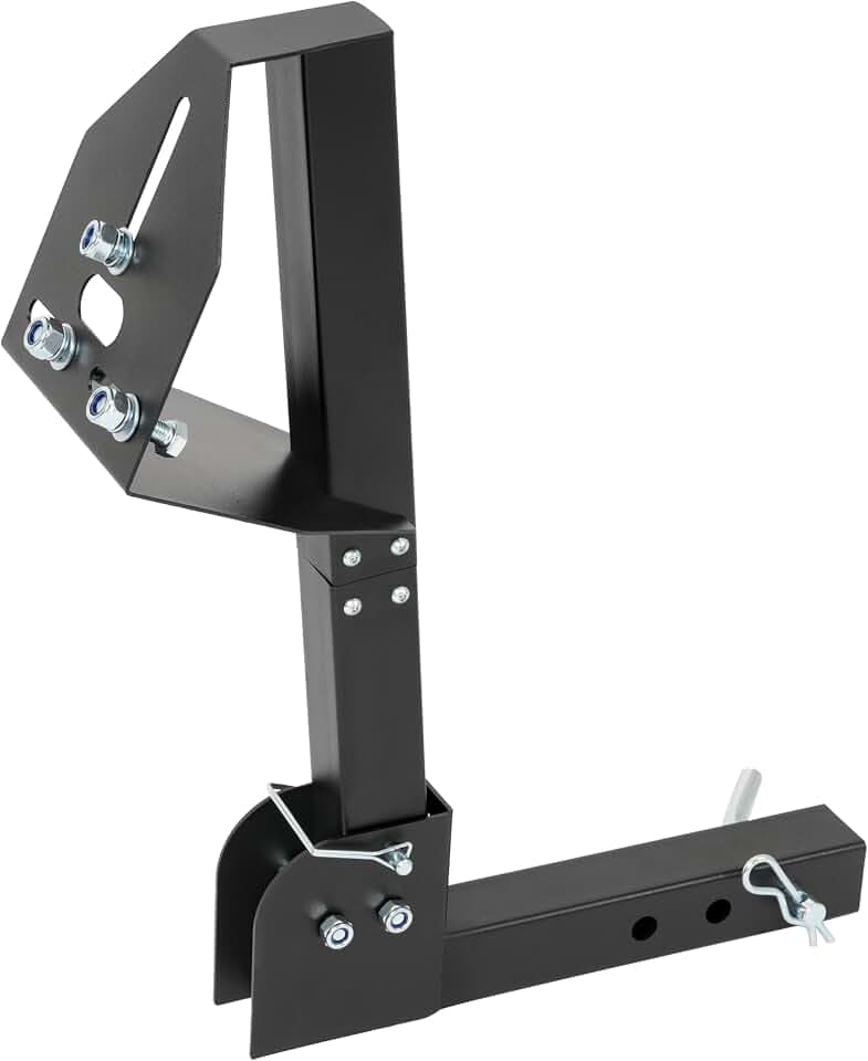ECOTRIC Trailer Hitch Spare Tire Carrier Compatible with Truck SUV Vans