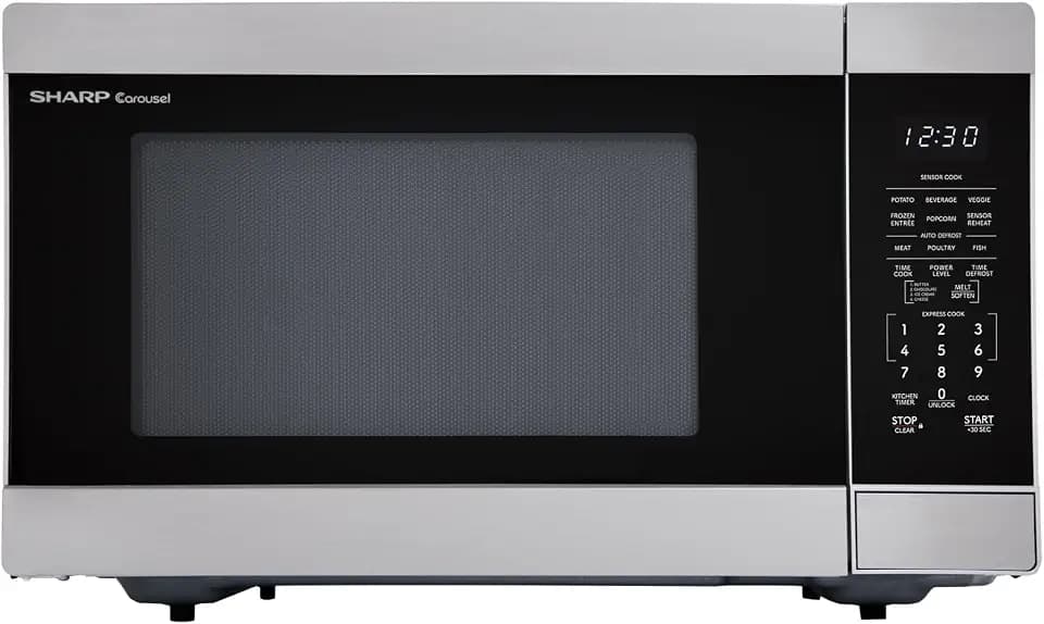 Sharp SMC1662KS 1.6 cu. ft. 1100W Stainless Steel Countertop Microwave Oven