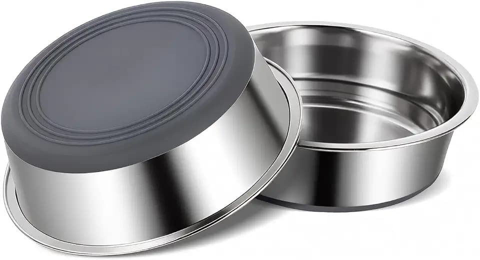 Dog Bowls, Food Grade Stainless Steel for Food and Water, 2-Pack, 3 Cups