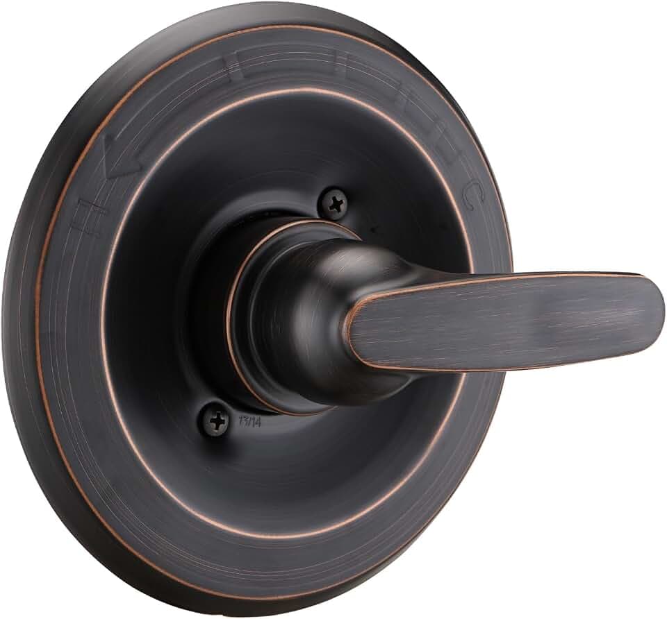 Shower Trim Kit Replacement for 13/14 Series, Shower Cover Plate with Handle (Valve& Catridge Not Inclued) (Oil Rubbed Bronze)