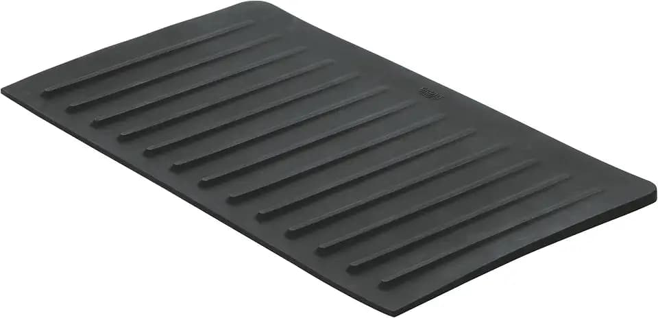 GROHE Abtropfablage (Material: Silikon, 450 x 250mm, spülmaschinenfest, S-Size), schwarz, 40872K00