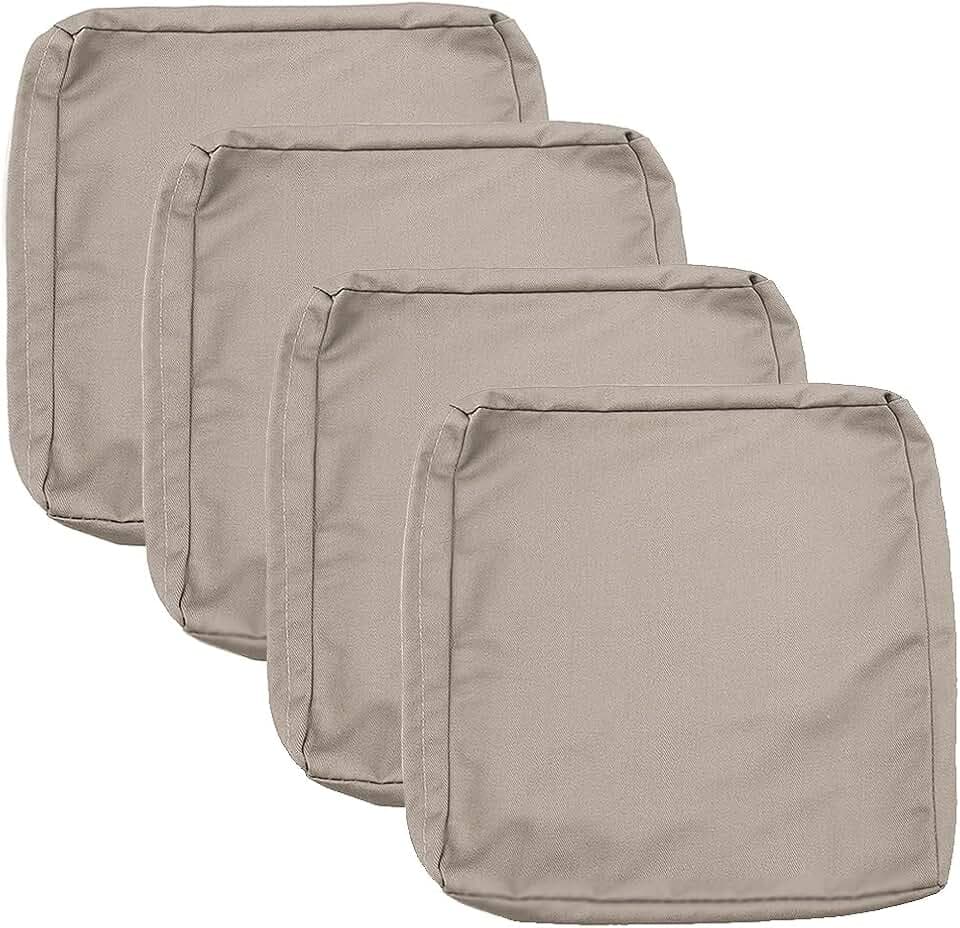 Sqodok Patio Cushion Cover 25x25 inch, 4Pack Sofa Cushion Cover Replacement