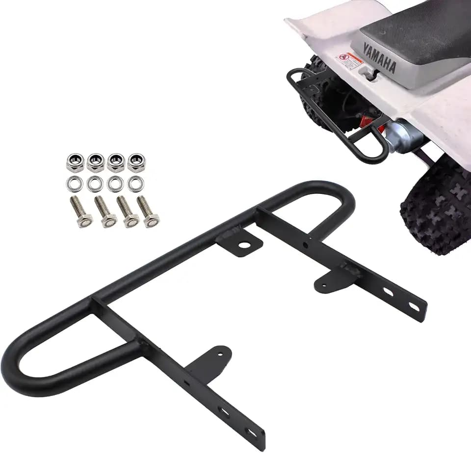 Rear Back Wide Grab Bar Bumper Black Carrier Fits 2004-Up Yamaha YFZ450 ATV