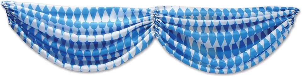 Beistle Wimpelkette aus Stoff, Oktoberfest, 150 x 25,4 cm, 1 Stück, blau/weiß, 5-Feet 10-Inch