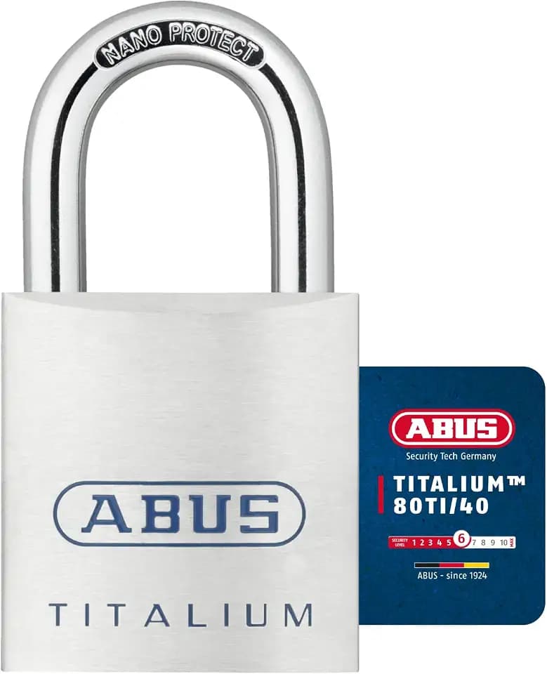 ABUS Titalium Vorhängeschloss 80TI/40 - Aluminium, Sicherheitslevel 6