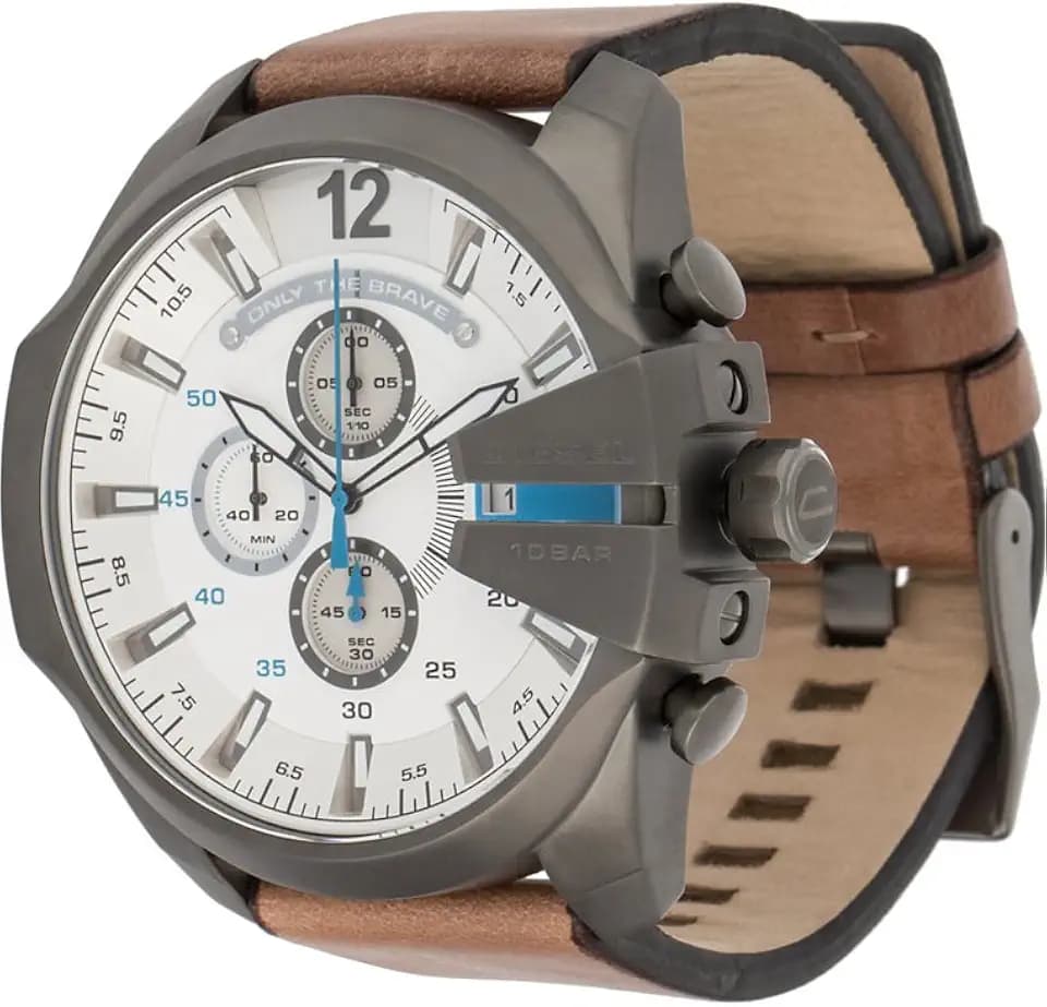 Diesel Mega Chief Watch for Men, Chronograph Men's Watch