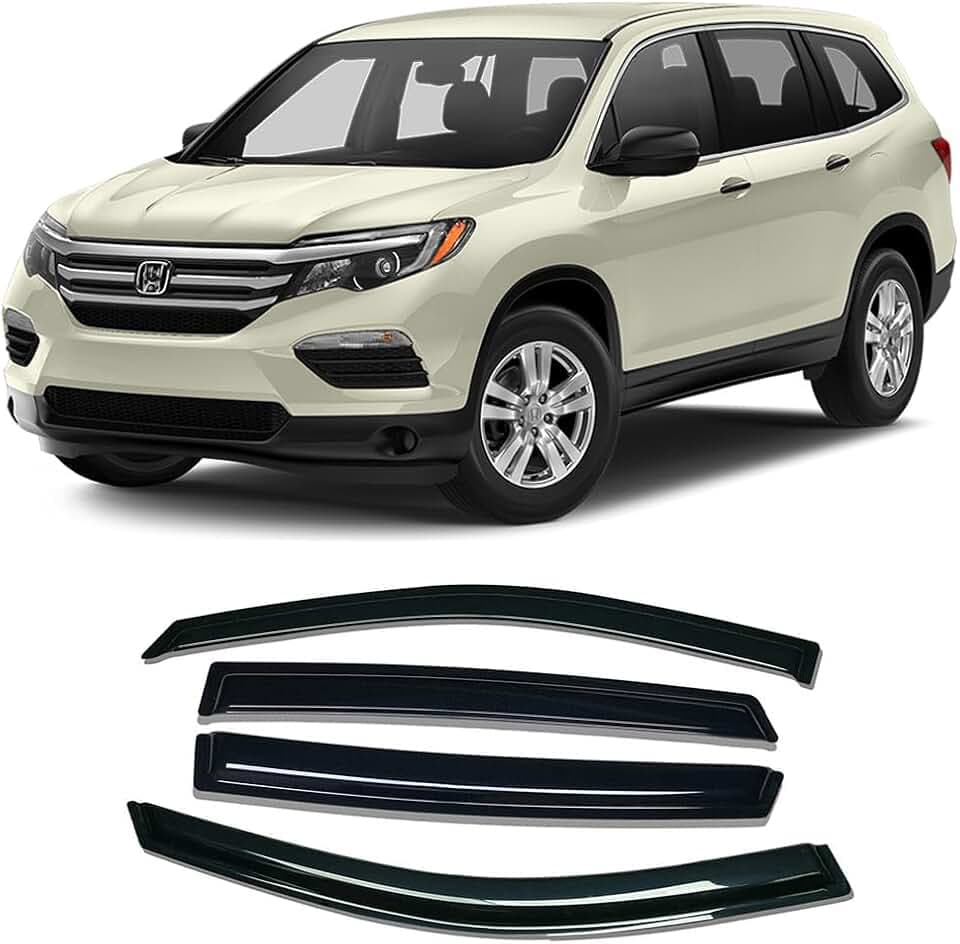 Window Visors Rain Guards fit 2016-2022 Honda Pilot(Excludes Touring) 94557