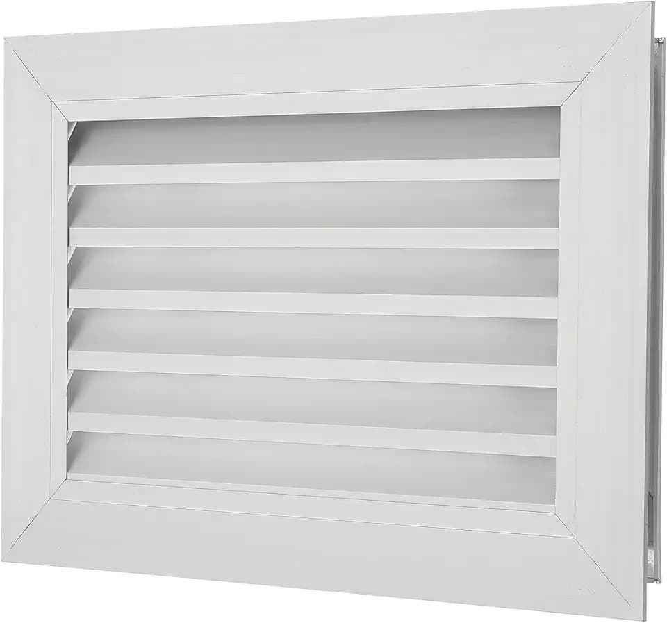 PATIKIL Door Air Vent Cover, 12" x 8", Aluminum Grille Ventilation Cover Louvered for Cabinet Wardrobe Door, Silver Tone
