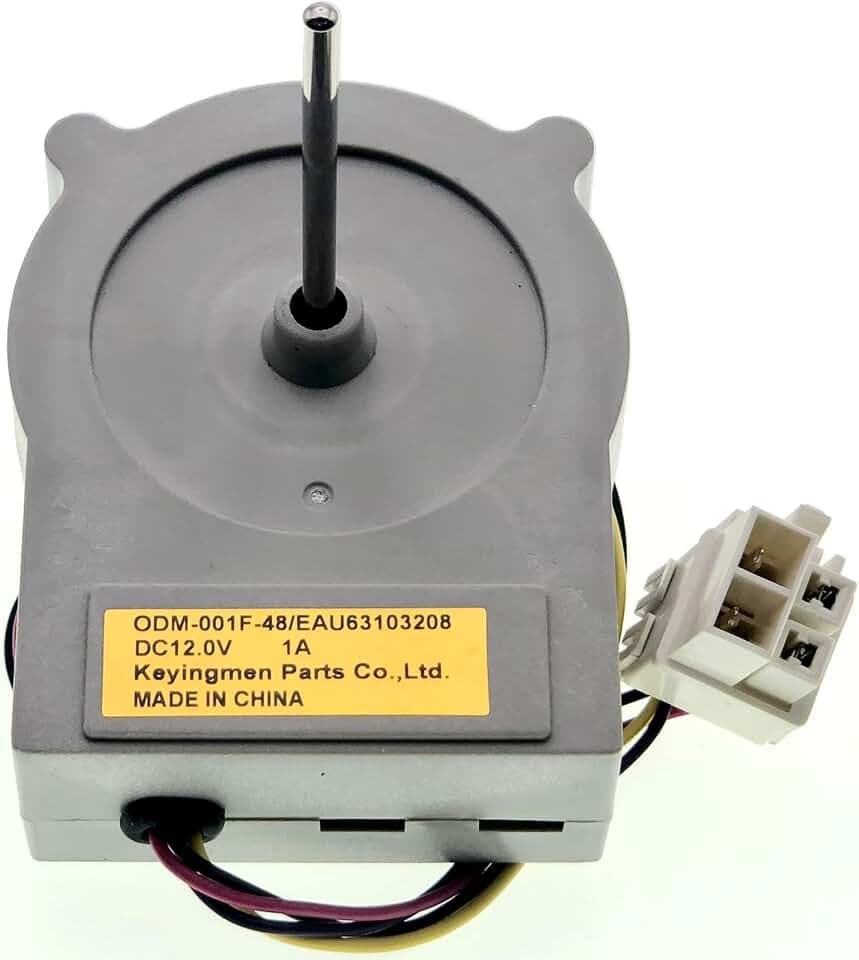 EAU63103208 Evaporator Fan Motor for LG Kenmore Refrigerators, Replace 4324006, AP6028844, PS11761151, EAP11761151, PD00047999,DC12V 1A 4-pin Fan Motor