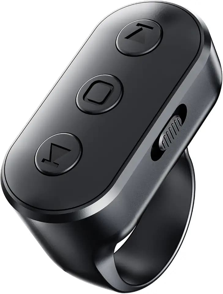 Scrolling Ring Remote for TikTok YouTube IG Shorts Video Landscape Portrait, Fingertip Wireless Scroller Page Turner Clicker for Kindle APP Compatible with iPhone iPad Android Phone Tablet