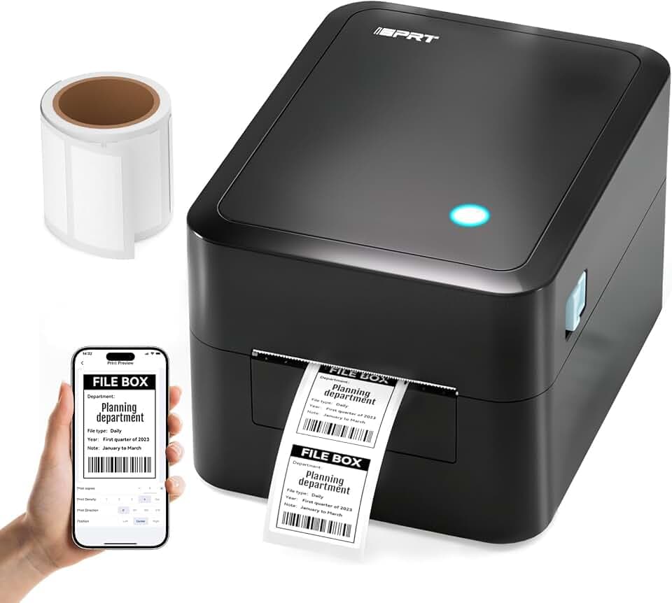 iDPRT SP320 Desktop Label Maker Compatible with 0.98"-3.15" Wide Labels