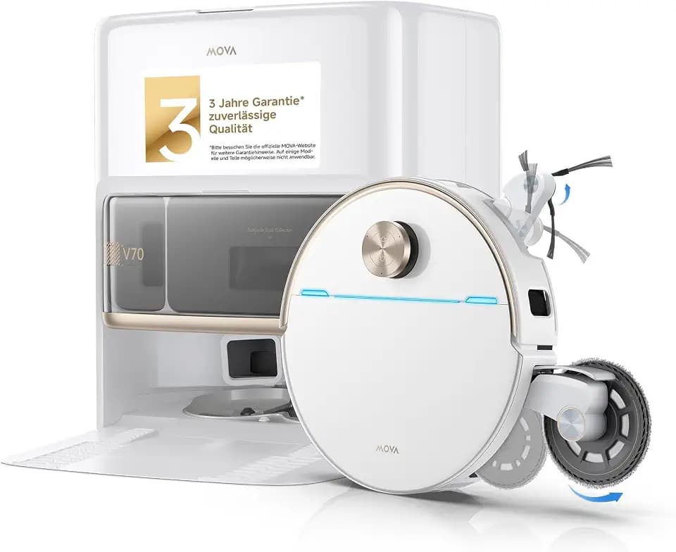 MOVA dreame V70 Ultra Complete X Saugroboter 40.000 Pa, Weiß