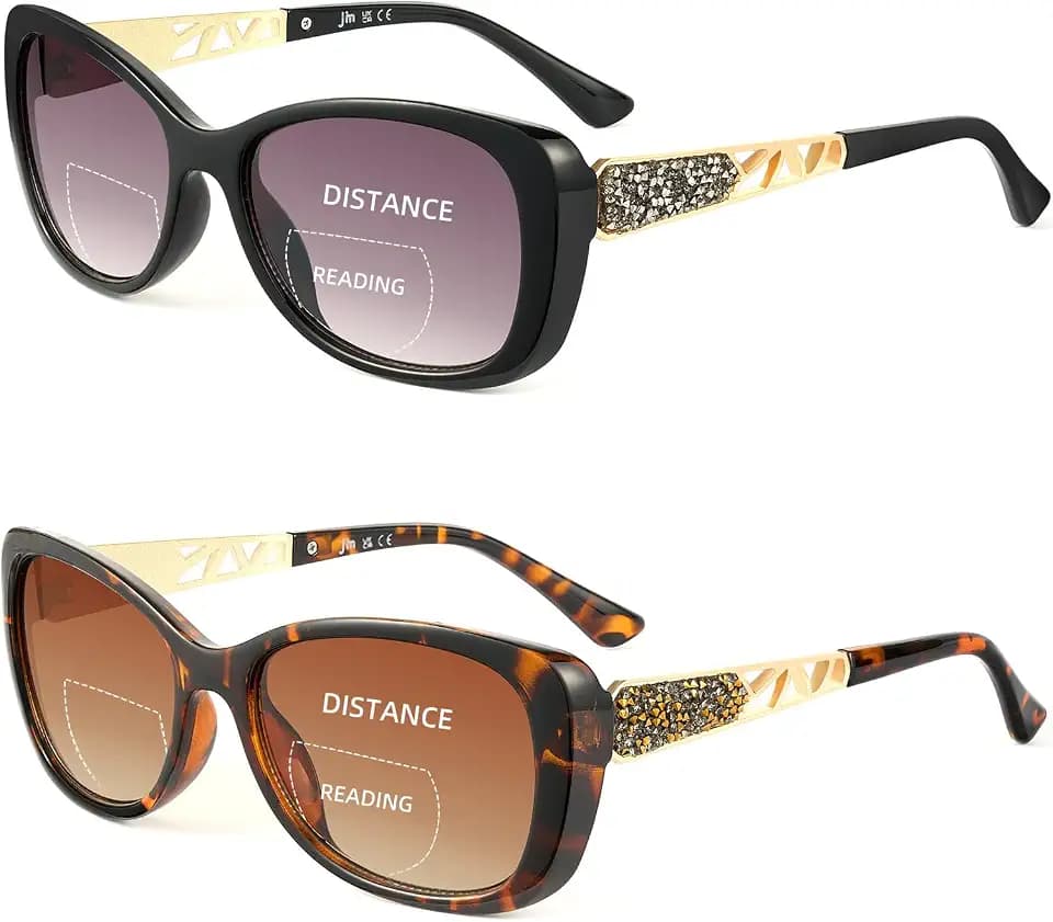 JM Bifocal Reading Sunglasses Women Gradient Outdoor Sun Readers UV400