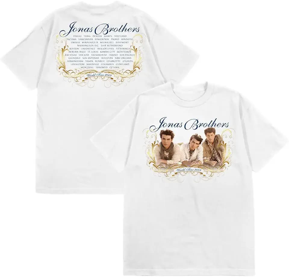 Jonas Brothers Unisex Adult Jonas Brothers Official Merch Lines Vines T-Shirt