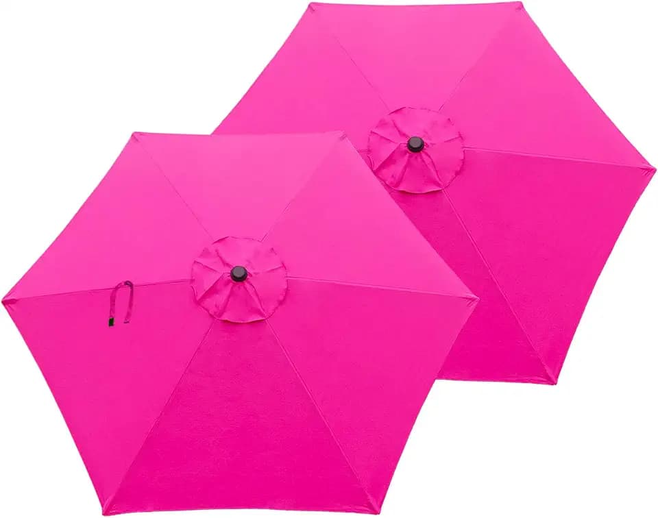 Goodgoods 9ft Patio Umbrella Replacement Canopy Market Umbrella Top Outdoor Umbrella Canopy (2pcs/package)