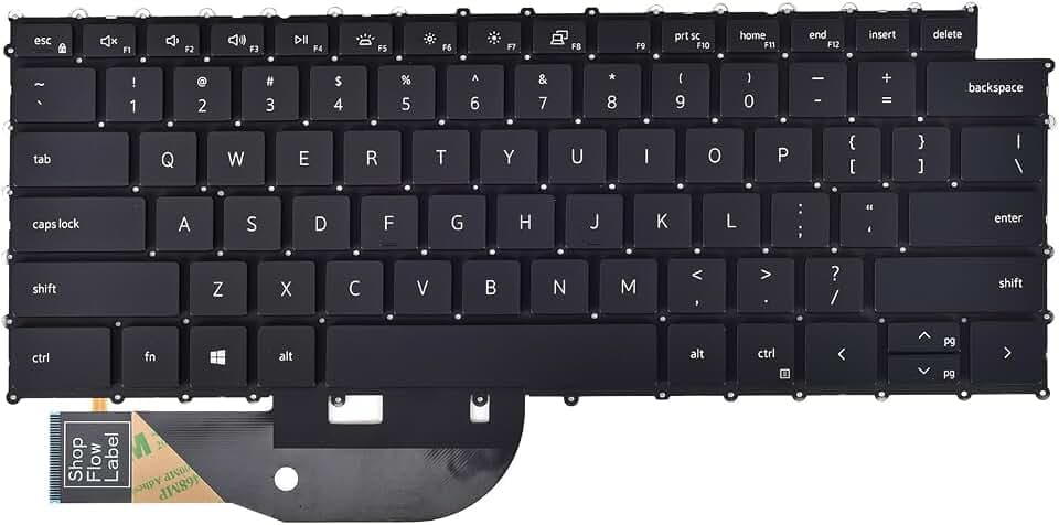 Replacement Keyboard for Dell XPS 15 9500 9510 9520 9530 P91F, XPS 17 9700 9710 9720 9730 P92F, Precision 5550 5560 5570 5750 5760 5770 P91F Series Laptop with Backlit